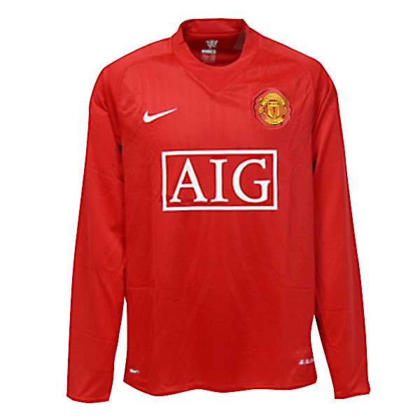 Camiseta Manchester United Primera equipación ML Retro 2007 08 Rojo
